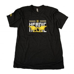 Men's T-Shirt / Be Heroic (Dark Heather Gray)