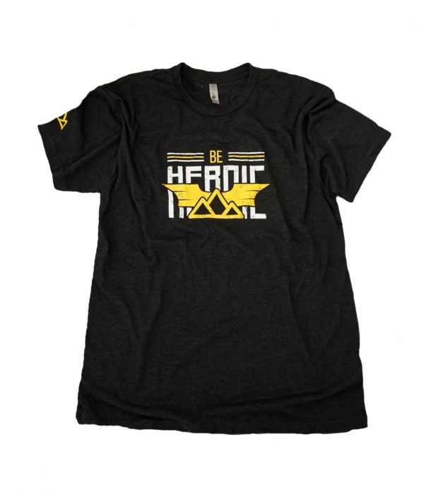 Men's T-Shirt / Be Heroic (Dark Heather Gray)