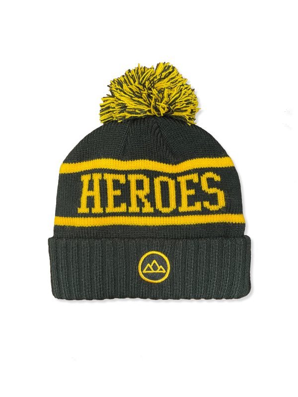 Heroes Pukka Pom Beanie (Black/Heroes Yellow)